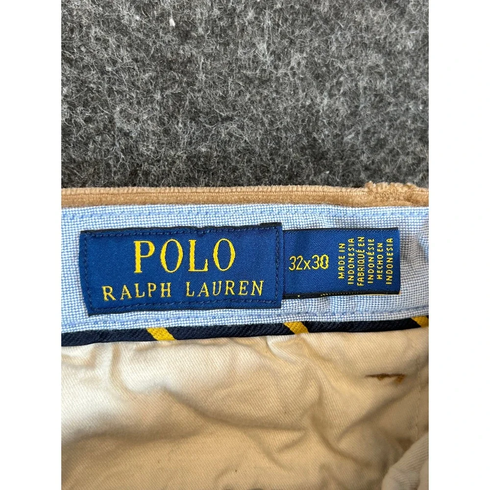 Polo Ralph Lauren Mens Bedford Corduroy Pants Tan Brown 32x30 Stretch Trousers